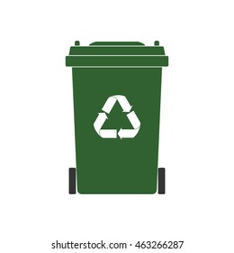 Green Recycle bin icon