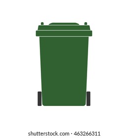 Green Recycle bin icon