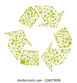 Green recycle icon