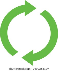 Green Recycle Icon Priview Vector Illustration