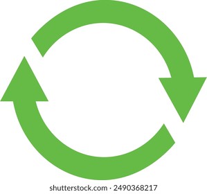 Green Recycle Icon Priview Vector Illustration