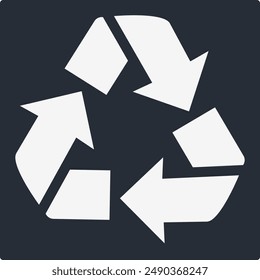 Green Recycle Icon Priview Vector Illustration