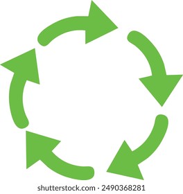 Green Recycle Icon Priview Vector Illustration