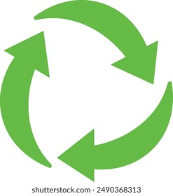 Green Recycle Icon Priview Vector Illustration