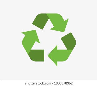 Vector de icono de reciclaje verde. Reciclaje ecológico.