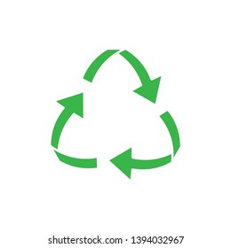 Green recycle icon vector illustration. eps 10