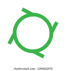 Green recycle icon vector illustration. eps 10