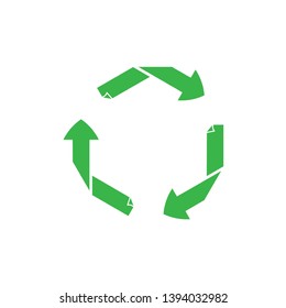 Green recycle icon vector illustration. eps 10