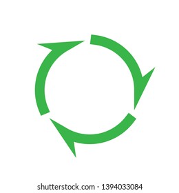 Green recycle icon vector illustration. eps 10