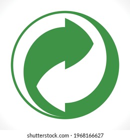 Green Recycle or reuse icon vector