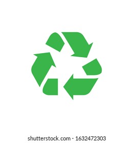 Green Recycle sign isolated vector