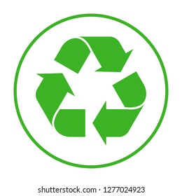 Green recycle symbol