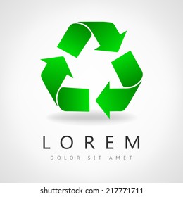 Green recycle symbol