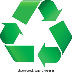 Símbolo de reciclaje verde