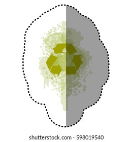 green recycle symbol icon, vector illustraction design