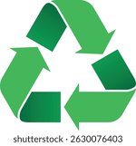 Green Recycle Symbol Vector or Eco-Friendly Recycling Icon for apps and websites 