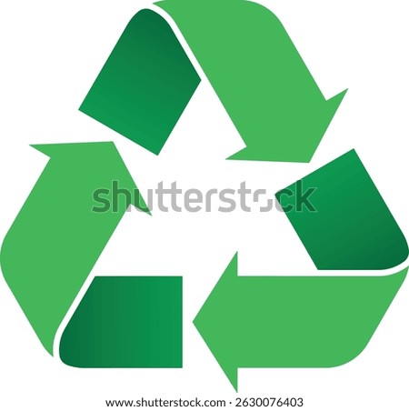 Green Recycle Symbol Vector or Eco-Friendly Recycling Icon for apps and websites 