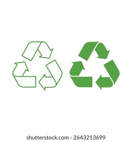 Green Recycle Symbol Vector – Environmental Awareness Icon