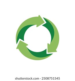 Green Recycle Symbol Vector Illustration