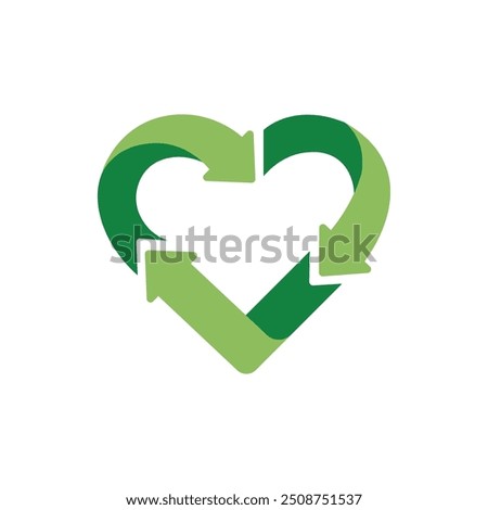 Green Recycle Symbol Vector Illustration