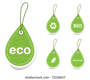 Green recycle tags