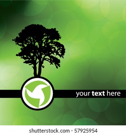 Green Recycle Tree Design