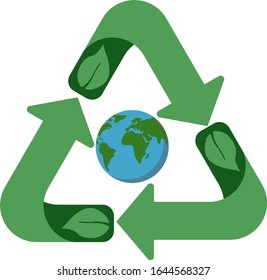 green recycled logo for environmental sustainability