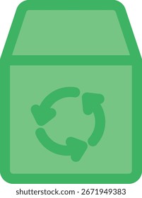 a green recycling bin icon