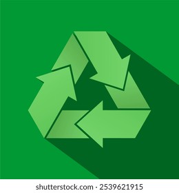 Green Recycling Bin Icon, Eco-Friendly Waste Management Logo, Reusable Emblem in Minimalist Vector Style, Editable and Scalable EPS for Environmental Projects, Eco Design, and Branding