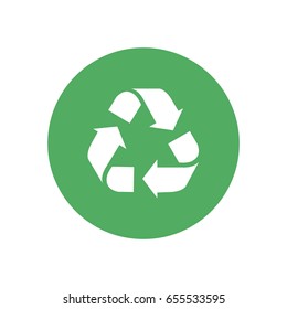 Green recycling icon