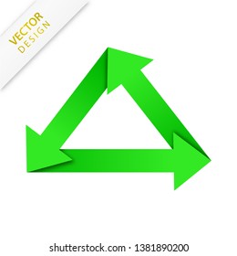 Green Recycling Icon Vector Design 