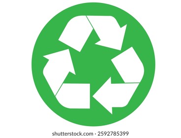 Green Recycling Symbol Arrows Glass Icon