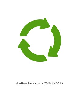 The green recycling symbol represents sustainability and environmental awareness, making it ideal for ecologythemed projects, marketing materials, and recycling promotion campaigns