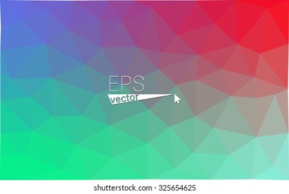 Green red abstract geometric rumpled triangular low poly style gradient illustration graphic background. Vector polygonal design for your business.