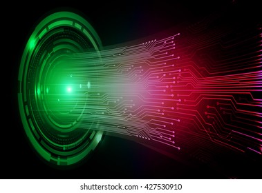 green red abstract light hi speed internet technology background illustration, Background conceptual image of digital. Cyber security concept. Cyber background. Cyber data digital Technology.