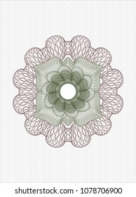  Green and Red abstract linear rosette