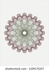  Green and Red abstract linear rosette