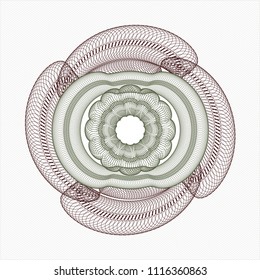 Green and Red abstract linear rosette