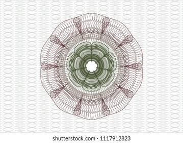  Green and Red abstract linear rosette