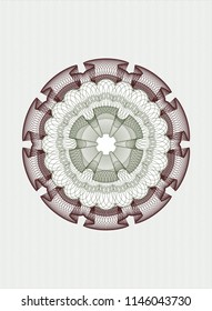 Green and Red abstract linear rosette