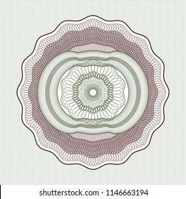 Green and Red abstract linear rosette