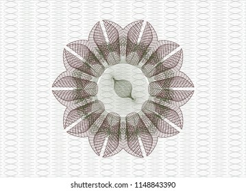 Green and Red abstract linear rosette