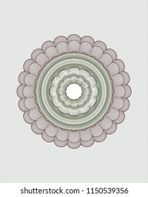 Green and Red abstract linear rosette