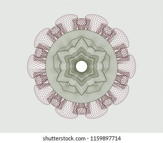 Green and Red abstract linear rosette