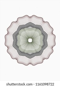 Green and Red abstract linear rosette