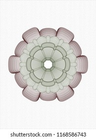 Green and Red abstract linear rosette