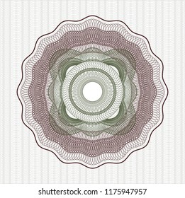 Green and Red abstract linear rosette