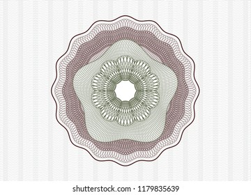 Green and Red abstract linear rosette