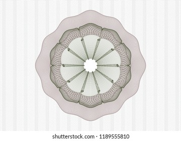 Green and Red abstract linear rosette