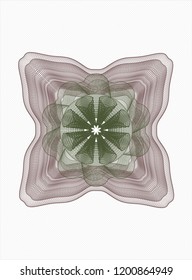 Green and Red abstract linear rosette